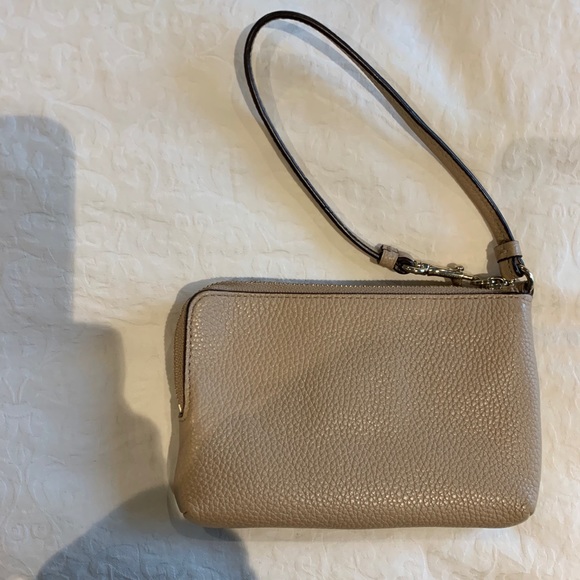 Nude Coach Zip-Up Coin Purse/Wristlet - Picture 2 of 4